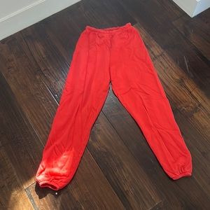 Joah Brown oversized sweats in hot sauce. Size s/m